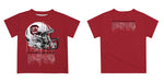 South Carolina Gamecocks Original Dripping Football Helmet Maroon T-Shirt by Vive La Fete - Vive La Fête - Online Apparel Store