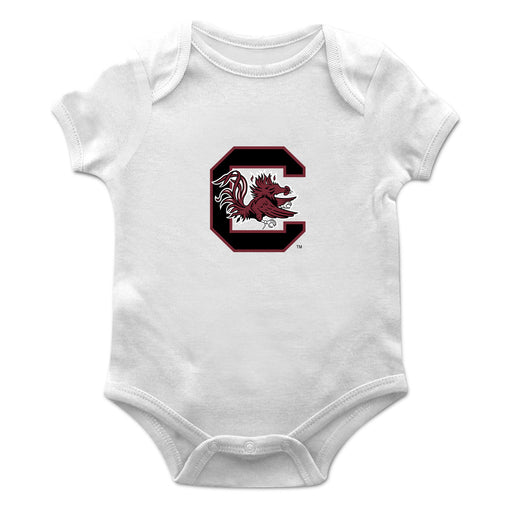 South Carolina Gamecocks Cotton Short Sleeve Bodysuit White