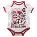 South Carolina Gamecocks Hand Sketched Vive La Fete Impressions Artwork Infant White Short Sleeve Onesie Bodysuit
