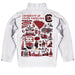 South Carolina Gamecocks Hand Sketched Vive La Fete Impressions Artwork White Boys Quarter Zip Pullover V1 - Vive La Fête - Online Apparel Store