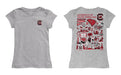 South Carolina Gamecocks Hand Sketched Vive La Fete Impressions Artwork Grey Girls Cotton Short Sleeve Tee - Vive La Fête - Online Apparel Store