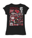 South Carolina Gamecocks Hand Sketched Vive La Fete Impressions Artwork Black Girls Cotton Short Sleeve Tee - Vive La Fête - Online Apparel Store