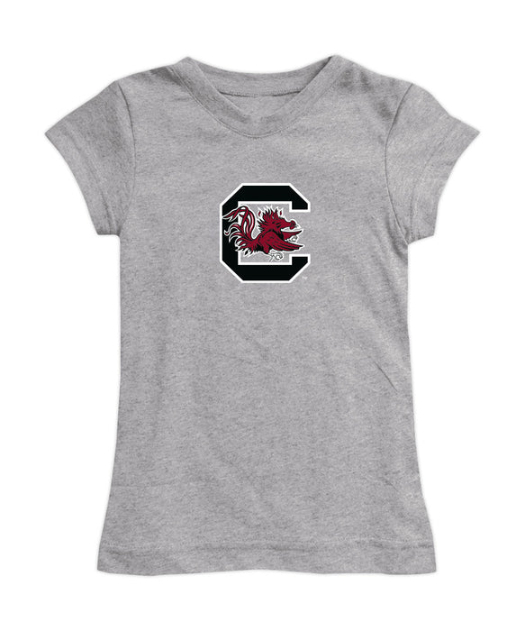 South Carolina Gamecocks Girl´s Fitted Cotton T-shirt Grey