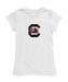 South Carolina Gamecocks Girl´s Fitted Cotton T-shirt White