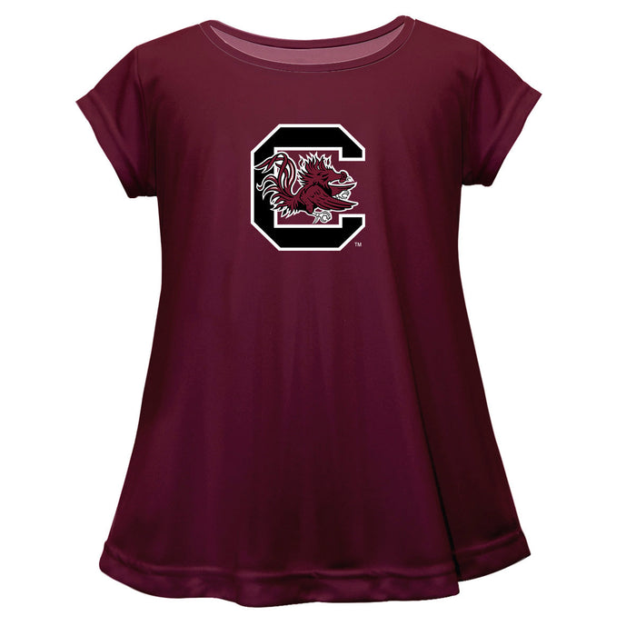 South Carolina Gamecocks Short Sleeve Youth Cotton Top Maroon