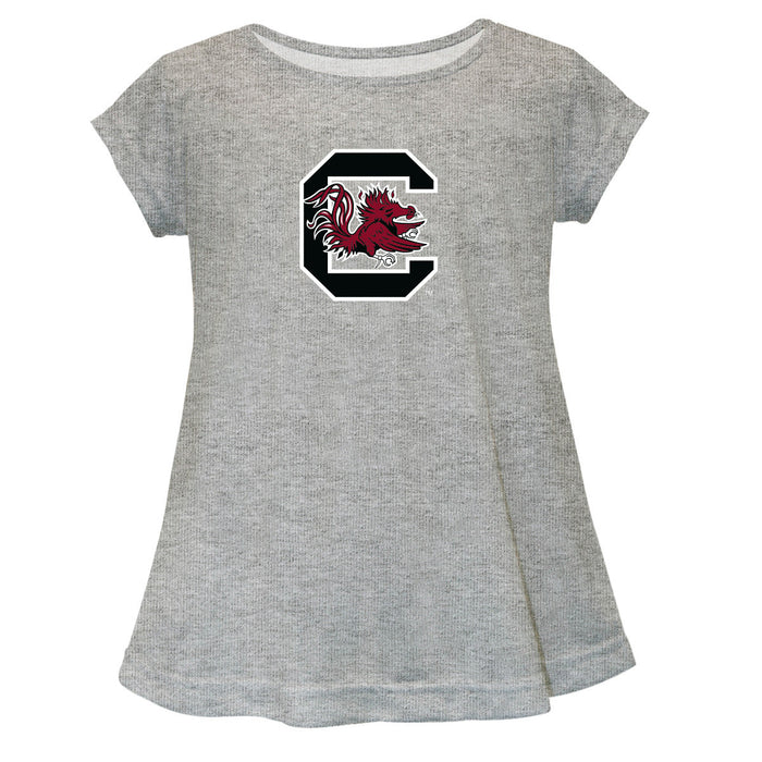 South Carolina Gamecocks Short Sleeve Youth Cotton Top Grey