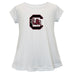 South Carolina Gamecocks Short Sleeve Youth Cotton Top White
