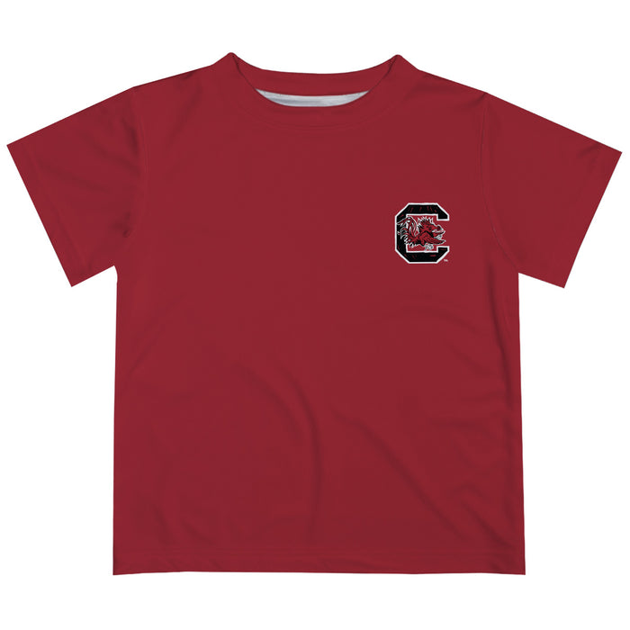 South Carolina Gamecocks Hand Sketched Vive La Fete Impressions Artwork Boys Garnet Short Sleeve Tee Shirt