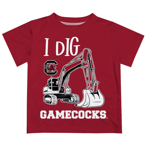South Carolina Gamecocks Vive La Fete Excavator Boys Game Day Garnet Short Sleeve Tee