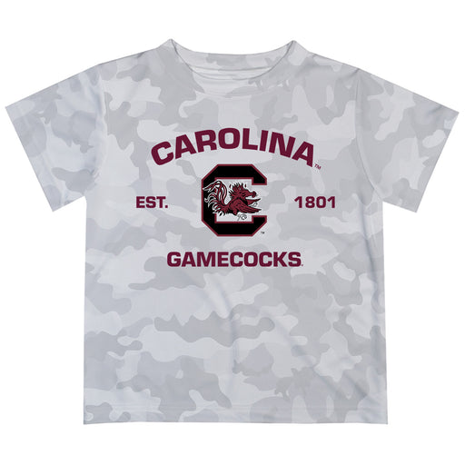 South Carolina Gamecocks T-Shirt CAMO Light Grey by Vive La Fete