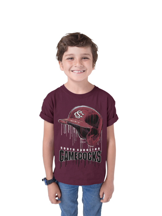 South Carolina Gamecocks Original Dripping Baseball Helmet T-Shirt Cotton by Vive La Fete - Vive La Fête - Online Apparel Store