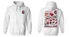 South Carolina Gamecocks Hand Sketched Vive La Fete Impressions Red Hoodies for Women - Vive La Fête - Online Apparel Store