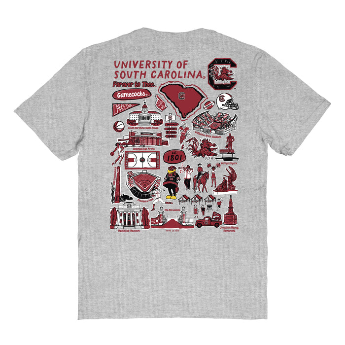 South Carolina Gamecocks Vive La Fete Impressions Artwork Black Womens Cotton Tshirt - Vive La Fête - Online Apparel Store