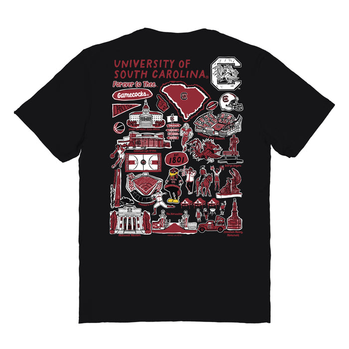 South Carolina Gamecocks Vive La Fete Impressions Artwork Black Womens Cotton Tshirt - Vive La Fête - Online Apparel Store