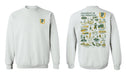 University of San Francisco Dons USF Hand Sketched Vive La Fete Impressions Artwork Green Crew Neck Sweatshirt for Women - Vive La Fête - Online Apparel Store