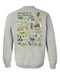 University of San Francisco Dons USF Hand Sketched Vive La Fete Impressions Artwork Green Crew Neck Sweatshirt for Women - Vive La Fête - Online Apparel Store