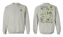 University of San Francisco Dons USF Hand Sketched Vive La Fete Impressions Artwork Green Crew Neck Sweatshirt for Women - Vive La Fête - Online Apparel Store