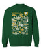 San Francisco Dons USF Vive La Fete Impressions Green Cotton Crewneck Sweatshirt for Women