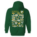 San Francisco Dons USF Hand Sketched Vive La Fete Impressions Artwork Green Cotton Fleece Long Sleeve Hoodie - Vive La Fête - Online Apparel Store