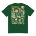 San Francisco Dons USF Vive La Fete Impressions Artwork Green Womens Cotton Tshirt - Vive La Fête - Online Apparel Store