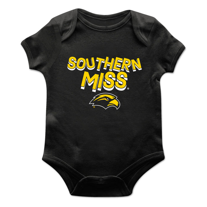 Southern Miss Golden Eagles Vive La Fete Infant Game Day Black Short Sleeve Bodysuit