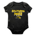 Southern Miss Golden Eagles Vive La Fete Infant Game Day Black Short Sleeve Bodysuit