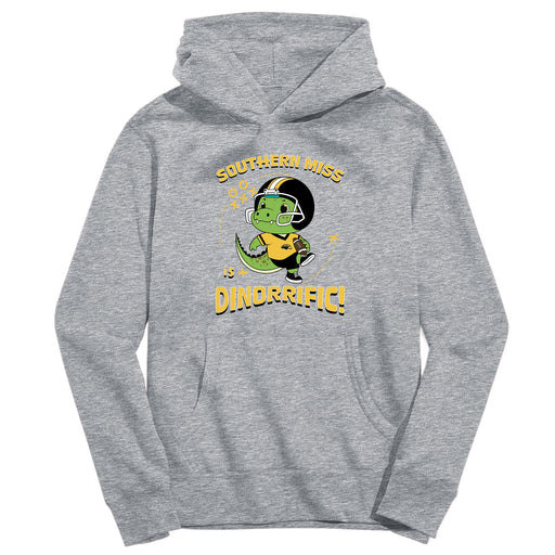 Southern Miss Golden Eagles Dinorrific Heather Grey Cotton Youth Hoodie