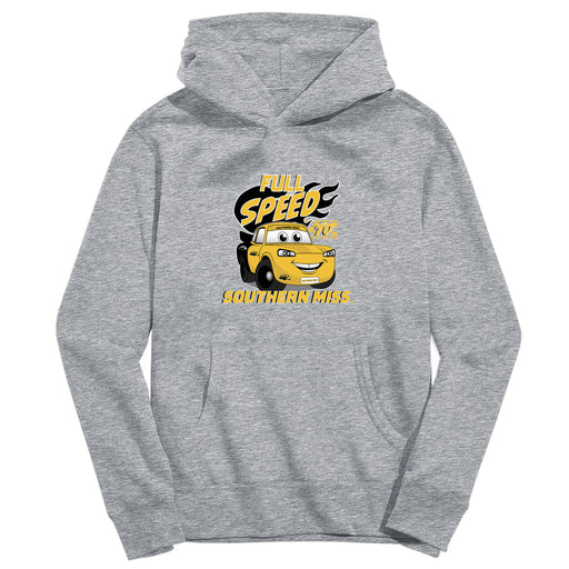 Southern Miss Golden Eagles Full Speed Heather Grey Cotton Youth Hoodie