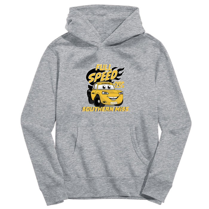 Southern Miss Golden Eagles Full Speed Heather Grey Cotton Youth Hoodie