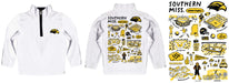 Southern Miss Golden Eagles Hand Sketched Vive La Fete Impressions Artwork White Boys Quarter Zip Pullover V1 - Vive La Fête - Online Apparel Store