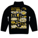 Southern Miss Golden Eagles Hand Sketched Vive La Fete Impressions Artwork Black Boys Quarter Zip Pullover V1 - Vive La Fête - Online Apparel Store