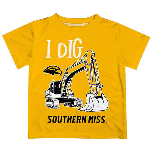 Southern Miss Golden Eagles Vive La Fete Excavator Boys Game Day Gold Short Sleeve Tee