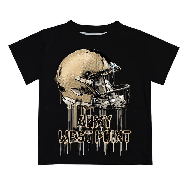 Army West Point Black Knights Original Dripping Football Helmet Black T-Shirt by Vive La Fete - Vive La Fête - Online Apparel Store