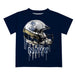Naval Academy Midshipmen Original Dripping Football Helmet Navy T-Shirt by Vive La Fete