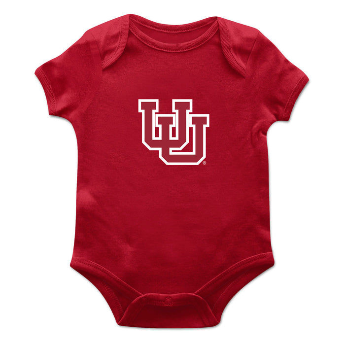 University of Utah Utes Cotton Short Sleeve Bodysuit Red