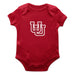 University of Utah Utes Cotton Short Sleeve Bodysuit Red