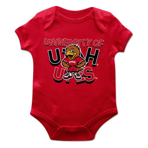 University of Utah Utes Vive La Fete Infant Game Day Red Short Sleeve Bodysuit