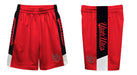 Utah Utes Vive La Fete Game Day Red Stripes Boys Solid Black Athletic Mesh Short - Vive La Fête - Online Apparel Store