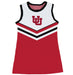 University of Utah Utes Sleeveless Cheerleader A Line Dress White and Red