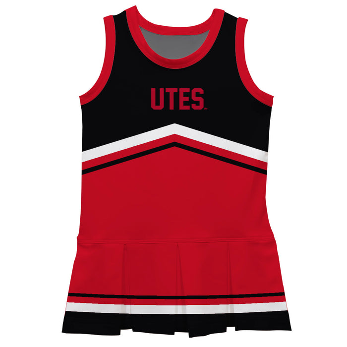 University of Utah Utes Vive La Fete Game Day Black and Red Sleeveless Chearleader Dress