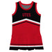 University of Utah Utes Vive La Fete Game Day Black and Red Sleeveless Chearleader Dress