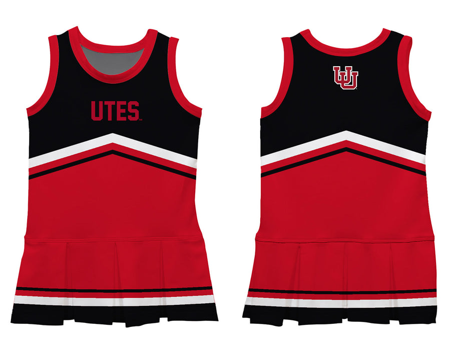 University of Utah Utes Vive La Fete Game Day Black and Red Sleeveless Chearleader Dress - Vive La Fête - Online Apparel Store