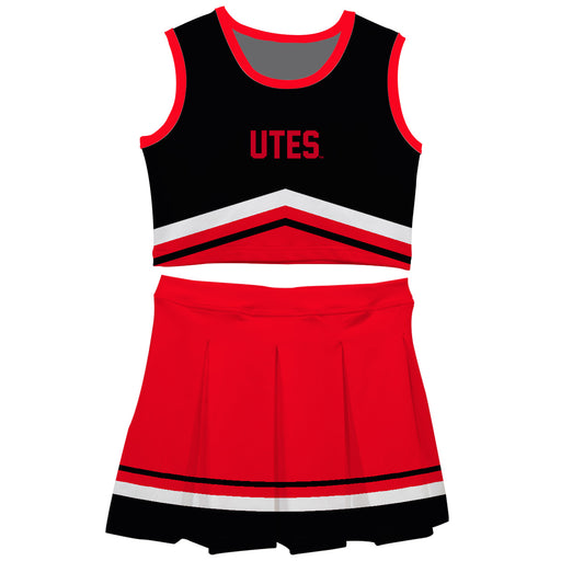 University of Utah Utes Vive La Fete Game Day Black and Red Sleeveless Chearleader Set