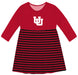 University of Utah Utes Vive La Fete Girls Game Day Long Sleeve Red Stripe on Skirt - Vive La Fête - Online Apparel Store