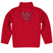 University of Utah Utes Vive La Fete Game Day Solid Red Quarter Zip Pullover Sleeves - Vive La Fête - Online Apparel Store