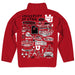 University of Utah Utes Hand Sketched Vive La Fete Impressions Artwork  Red Boys Quarter Zip Pullover V1 - Vive La Fête - Online Apparel Store