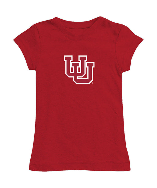 University of Utah Utes Girl´s Fitted Cotton T-shirt Red