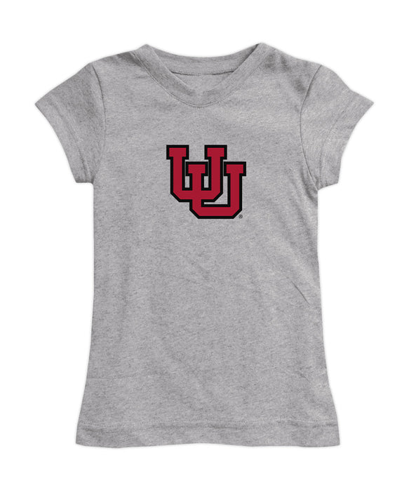 University of Utah Utes Girl´s Fitted Cotton T-shirt Grey