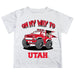 University of Utah Utes Vive La Fete Monster Truck Boys Game Day White Short Sleeve Tee