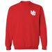 University of Utah Utes Hand Sketched Vive La Fete Impressions Artwork Red Crew Neck Sweatshirt for Women